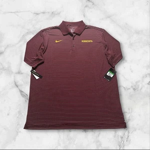 Minnesota Gophers Shirt Herren XL Burgund Gelb Gestreift Rugby Dri-Fit Nike Neu - Bild 1 von 7
