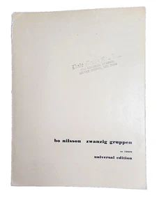 Bo Nilsson Zwanzig Gruppen Universal Edition - Partitur - Bild 1 von 8