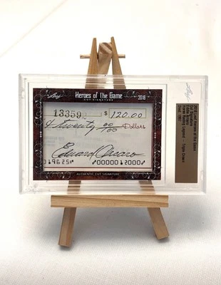 2018 Leaf Heroes Of The Game Cut Signature Eddie Arcaro AUTO Triple Crown - Image 1 of 4