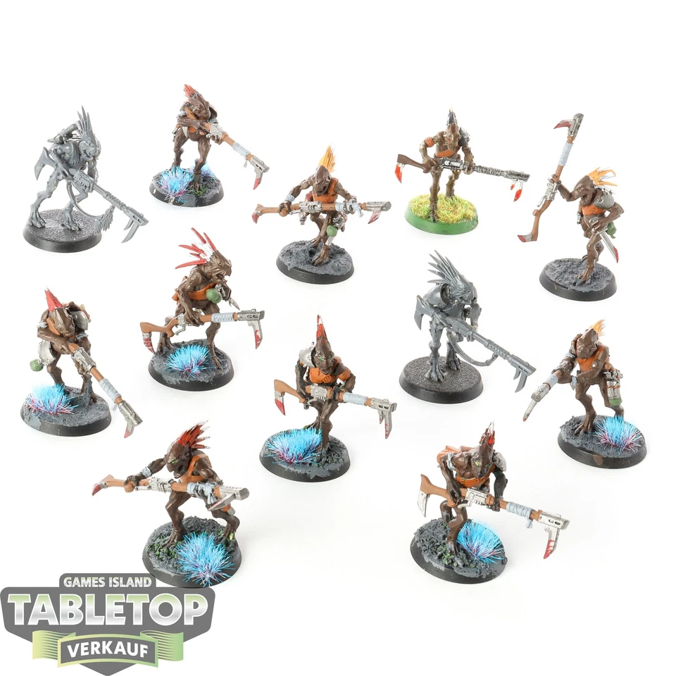 Tau Empire - 12 x Kroot Carnivores klassisch - teilweise bemalt - Bild 1 von 1
