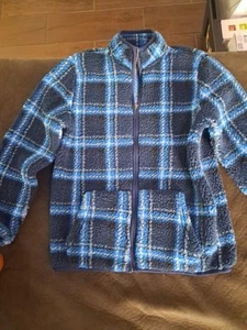 Children's Place Sherpa Zip-Up Jacket Blue Size L 10 - Picture 1 of 3