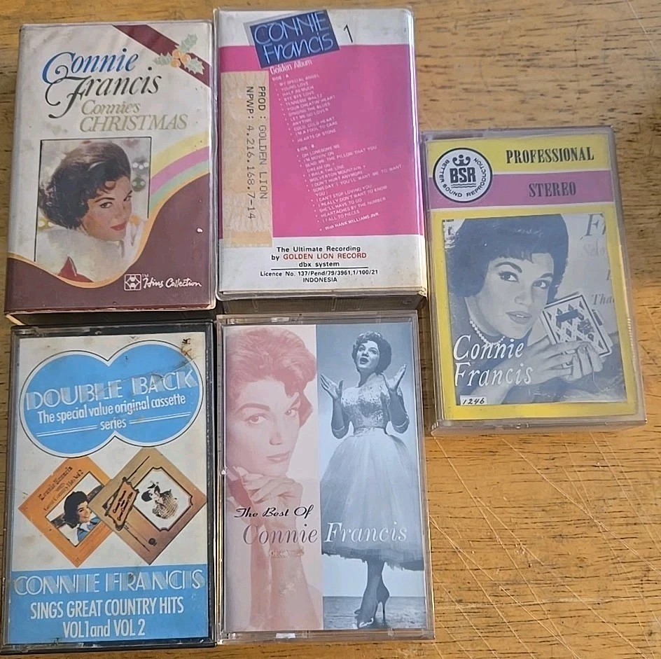 Connie Francis Cassette Lot (5) Rare Indonesian, US, UK Releases. See Photos Foto 1 de 2