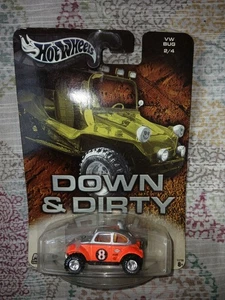 HOT WHEELS DOWN & DIRTY VW BUG ORANGE SILBER 2/4 - Bild 1 von 4