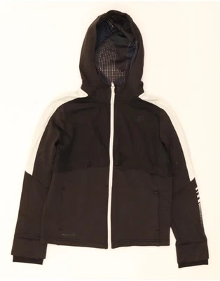 RUSSELL ATHLETIC Boys Zip Hoodie Sweater 10-11 Years Large  Black AU08 - Image 1 of 3