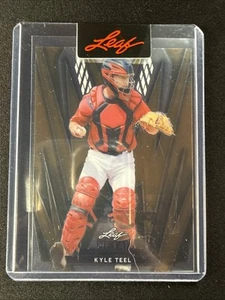Tarjeta de novato Kyle Teel RC 2024 hoja metal prueba oro transparente 1/1 una de una - Imagen 1 de 2