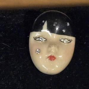 Adagio Maske Brosche Anstecknadel Vintage 80er Jahre, selten - Bild 1 von 5