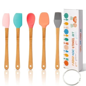 Small Spatulas for Kitchen Use,Silicone Mini Spatula Small Rubber Scraper Hea... - Picture 1 of 7