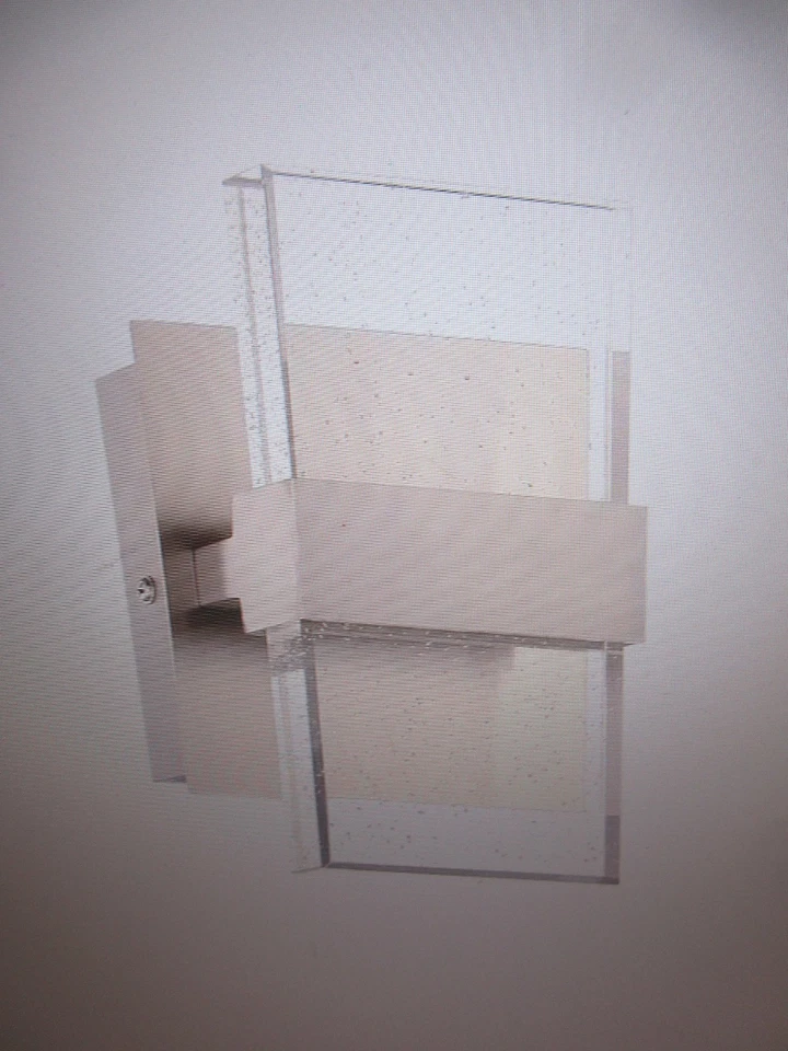 Home Decorators Alberson 2-Light Chrome Integrated LED with Bubble Glass Sconce - Image 1 of 4