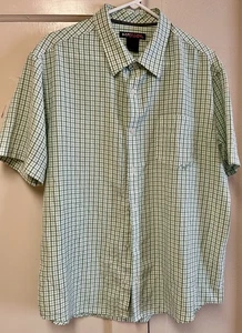 Camisa Tony Hawk Para Hombre XXL Verde A Cuadros Manga Corta Abotonada Informal - Imagen 1 de 8