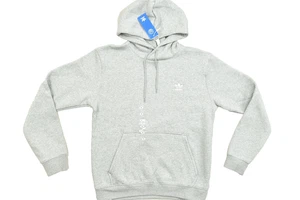 NEW Adidas Essential Hoodie Men's Regular Size M Medium Grey Heather NWT - Picture 1 of 8