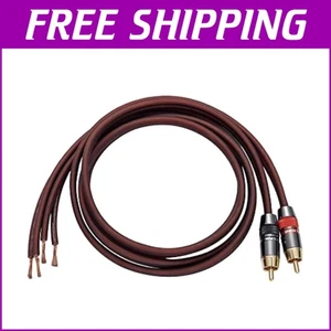 Oxygen-Free Copper RCA to Bare Wire Audio Cable - 3M, 2 Pack, Heat Resistant - Picture 1 of 8