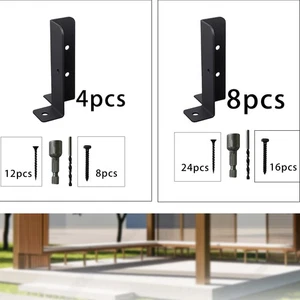 Adjustable Deck Post Anchor Base Brackets Patio Garden Support Base Brackets - Picture 1 of 15