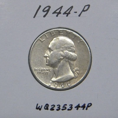 1944-P Washington quarter, 90% silver coin - Image 1 of 2