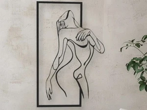 Silueta de una mujer decoración de pared imagen decoración arte de pared decoración decoración de pared - Imagen 1 de 2