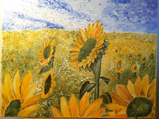 Sunflowers Original Oil Painting on Canvas 16x20 