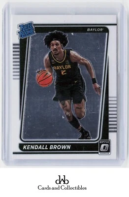 2022 Panini Chronicles Draft Picks #16 Kendall Brown Donruss Optic Rated Rookie - Image 1 of 2
