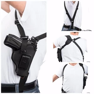 Left Hand Vertical Carry Shoulder Holster Fits Glock42 - Picture 1 of 5