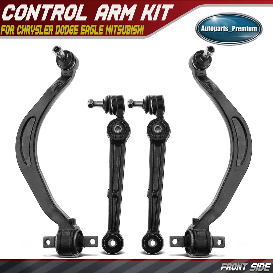 Conjunto de brazo de control delantero y rótula 4 piezas para Chrysler Dodge Eagle Mitsubishi Foto 1 de 4