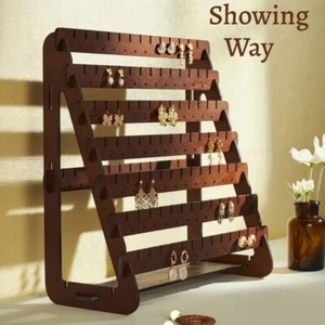 Holz Ohrring Display Rack Ständer Halter für Ohrstecker Ohrringe Schmuck Organizer - Bild 1 von 8