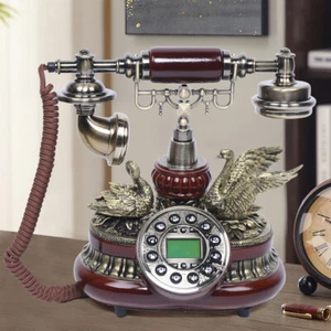 Pro Retrotelefon Antik Nostalgie Design Braun Telefon Dekoration Festnetztelefon - Bild 1 von 10