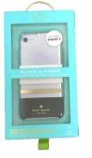 Kate Spade Case for iPhone 8 7 6 6s Black Clear Cream Blush Stripe