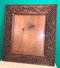 Old or Antique Chinese Hand Carved Wooden Frame w/ glass Dragon Motif
