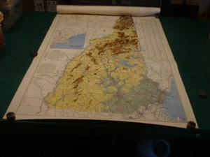vintage map: NEW HAMPSHIRE national survey undated - GREAT COLOR 29 1/2 X 49 1/2 - Picture 1 of 12