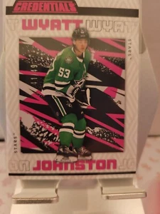 2023-24 Upper Deck Credentials /49 Wyatt Johnston Pink Parallel - Picture 1 of 3