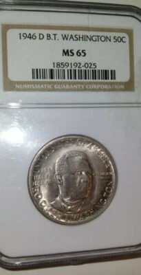 1946 D B T Washington Half Dollar MS65 - Image 1 of 4