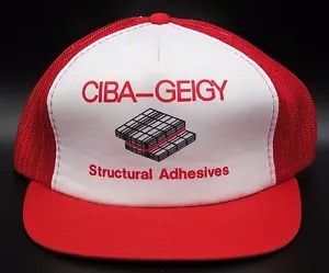Vintage NEW NOS Ciba-Geigy Structural Adhesives Snapback Trucker Hat Cap - Picture 1 of 4