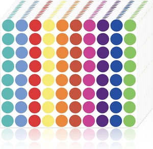 4000 Stück farbige Punkte Aufkleber, 3/4" Sticker Punkte verschiedene Farben, rund codiert Labor - Bild 1 von 11