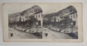 Stereoscope Stereoview Card Scene In Island Of Crete - Picture 1 of 5