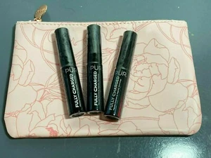 3x PUR Mini Fully Charged Mascara Black 0.14oz/4ml each NEW + Bag - Picture 1 of 1
