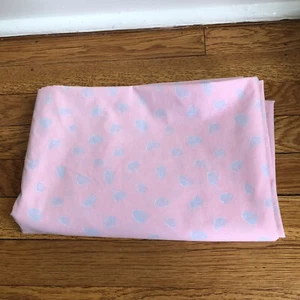 Vtg Sheridan Australia Percale Pink Blue Shell Pattern Twin Flat Sheet 64”x98” - Picture 1 of 8