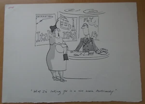 Michael ffolkes, pen & ink "...warm matriarchy" cartoon. Punch, Private Eye etc. - Picture 1 of 3