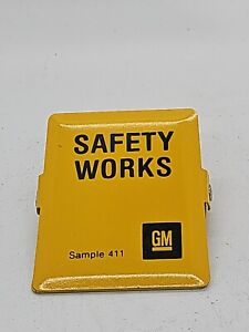 Vintage General Motors GM Safety Works Document Clip Yellow Sample Primo Mockup
