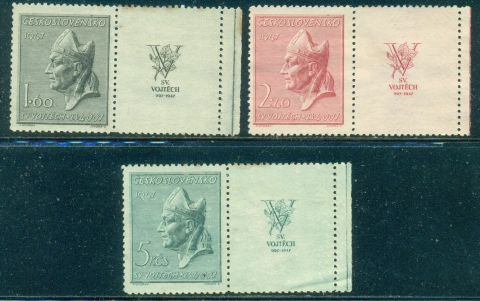 CZECHOSLOVAKIA SCOTT #'s 326-328 W/TABS, MINT, NO GUM, GREAT PRICE! - Image 1 of 1