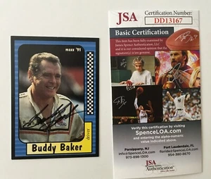 Carta Maxx Buddy Baker firmata autografata 1991 #90 certificata JSA NASCAR - Foto 1 di 1