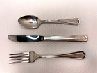 Vtg Western Airlines INDIAN HEAD Art Deco Oneida Hotel s/Plated 3 Pc Flatware