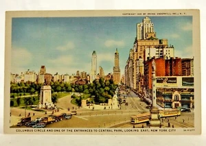 Cartolina New York City, Columbus Circle, Central Park, francobollo non annullato CRD-011 - Foto 1 di 2