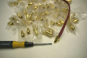 Wholesale 40 pieces Brass String edge holder. Brass. gold and Brushed Nickle. - Picture 1 of 6