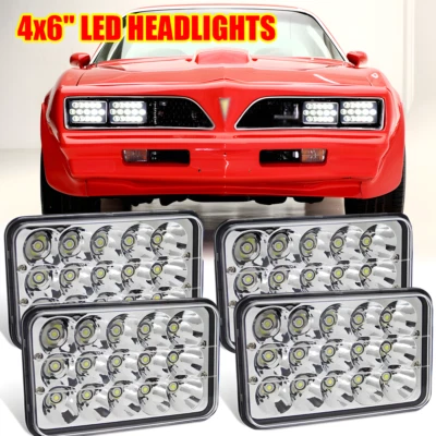 Faros LED 4x6" para Pontiac Firebird Trans AM 1977 1978 1979 1980 1981 Foto 1 de 4