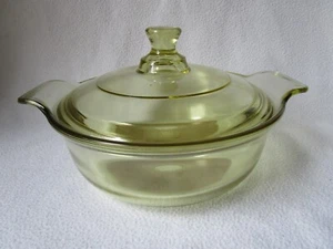 Jenatherm Wagenfeld Design Backschüssel Auflaufform 3035 mit Deckel 3035/36 gelb - Bild 1 von 7