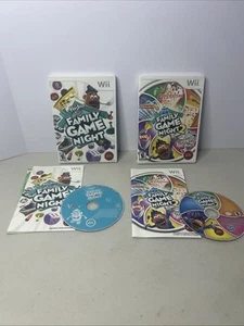 Hasbro Family Game Night 1 And 2 Nintendo Wii Both CIB - Picture 1 of 4