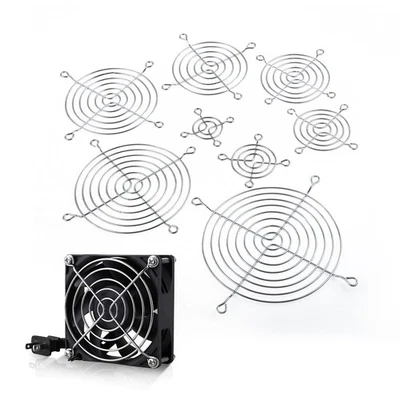 2pcs Fan Grills Protective Net PC Desktop Cooling Fan Blades Avoid Damage 8 Size - Image 1 of 4