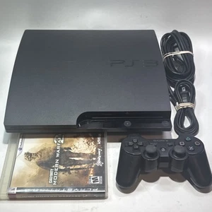 Sony PlayStation 3 PS3 Slim 160GB CECH-3001A W/ Controller & Game 4.82FW Tested - Picture 1 of 13