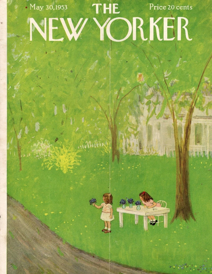 1953 New Yorker May 30 Roadside flower Stand - Eicke Original cover only Foto 1 de 1