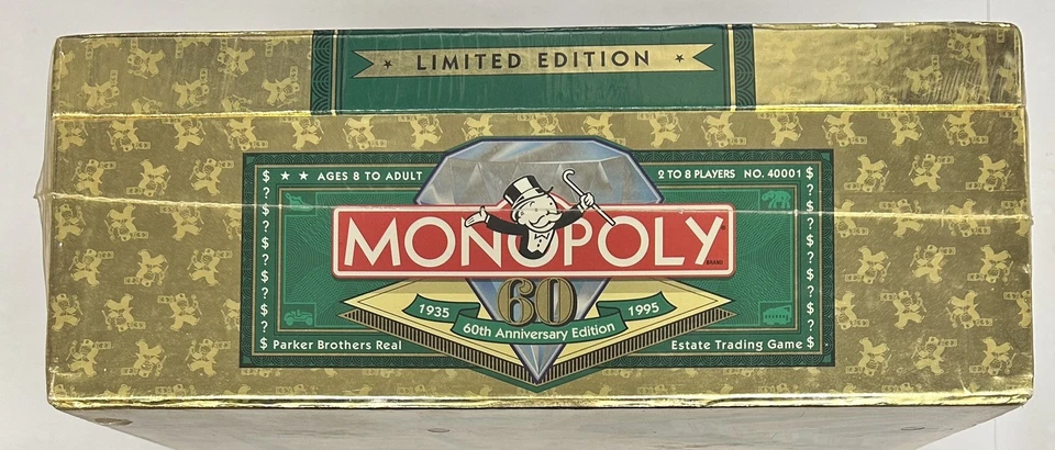 Monopoly 60th Anniversary Limited Edition Gold 1935- 1995 Factory Sealed NEW - Image 1 of 3