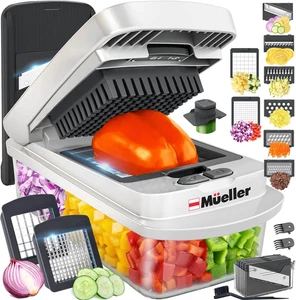 Mueller Pro Chopper 10in1 Vegetable Cutter Mandoline Slicer 8 Blades w/ Containe - Picture 1 of 11