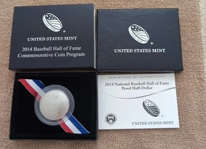 2014S Baseball Hall of Fame Concave Proof Clad Half Dollar FREE SHIPPING - Picture 1 of 1